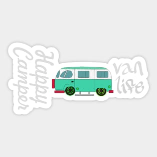 Happy Camper van life Sticker